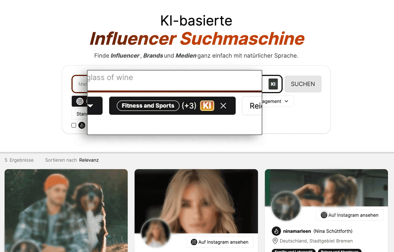 find influencers by categories